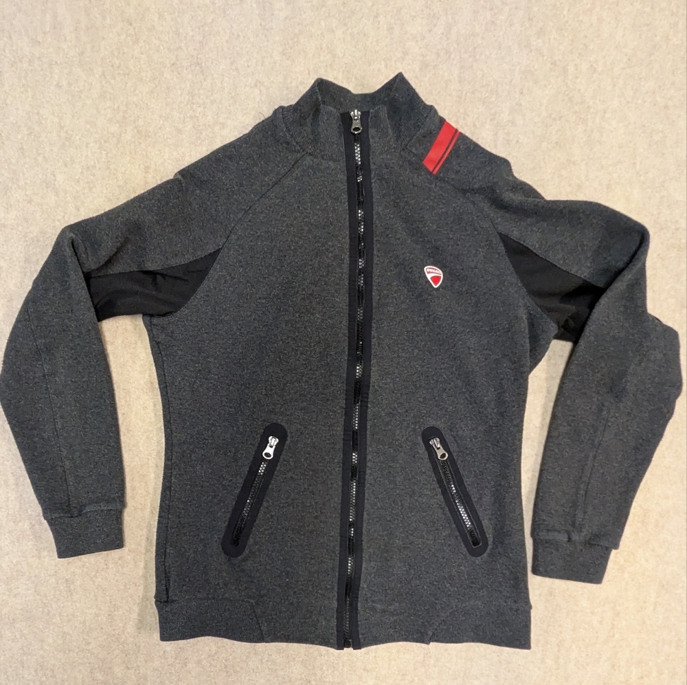 DUCATI D-Attitude Women's Gray Zip Up Sweatshirt Great Condition Size Medium